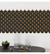 Black Fishscale Peel and Stick Wall Tile | Kitchen Backsplash Tiles | Self Adhesive Tiles For Home Decor